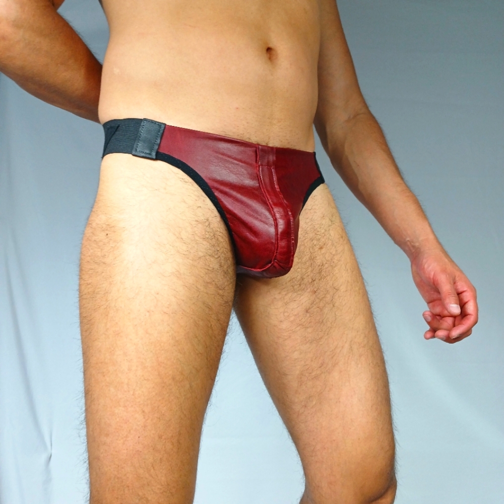 Red and Black Briefs Jock Strap SIZE M